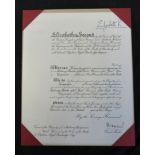 1991 Warrant Companion of the Order of Bath, signed by Prince Charles and with printed signature