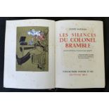 ANDRE MAUROIS: LES SILENCES DU COLONEL BRAMBLE, ill R Moritz, Paris, Editions Kra, 1929 (1000) on