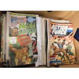 Box: assorted comics including STRIP 1997 copy, TOXIC, 1991, 18 copies, VICTOR, 1988-89, 13