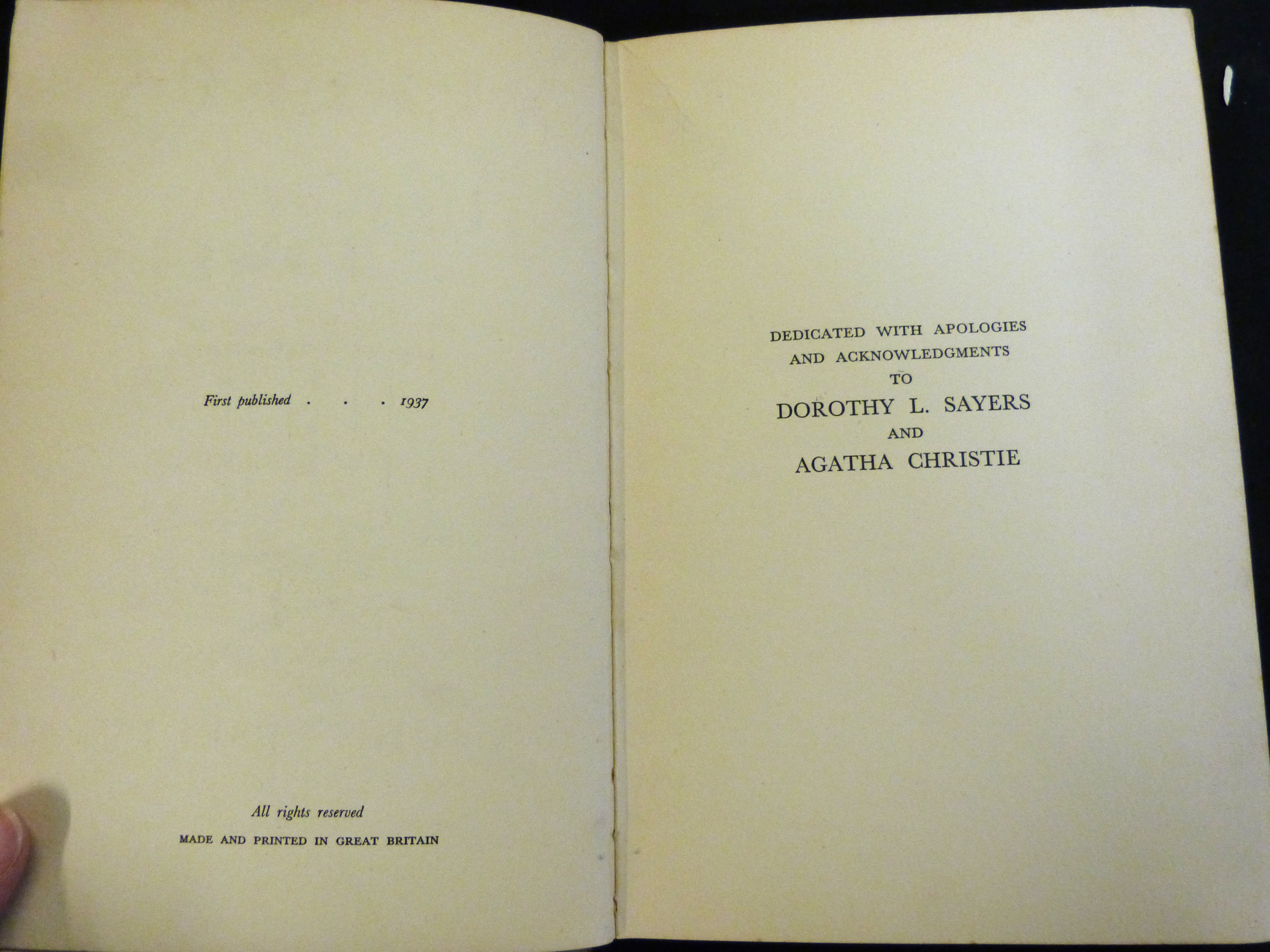 S JOHN PESKETT: MURDERS AT TURBOT TOWERS, London, Thornton Butterworth, 1937, 1st edition, - Image 3 of 3