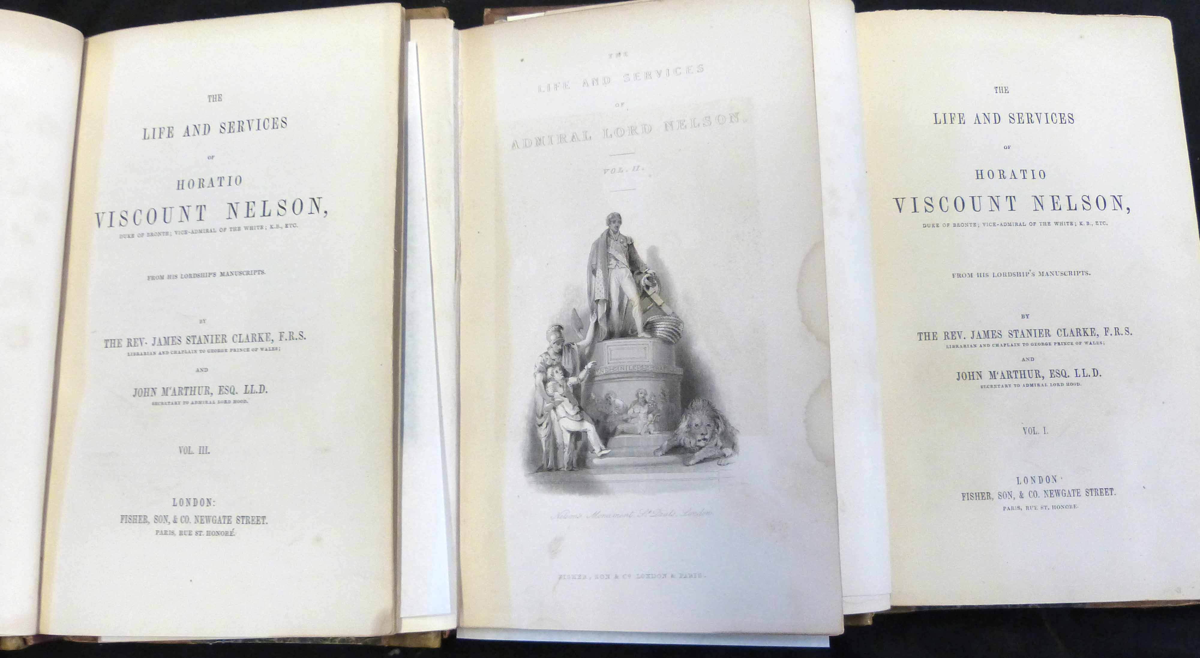 JAMES STANIER CLARKE & JOHN M'ARTHUR: THE LIFE AND SERVICES OF HORATIO VISCOUNT NELSON...FROM HIS - Image 2 of 4