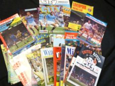 Box: good quantity assorted soccer programmes