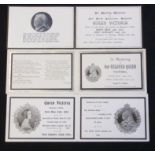 Packet: 3 Queen Victoria In Memoriam cards (3)