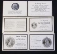 Packet: 3 Queen Victoria In Memoriam cards (3)