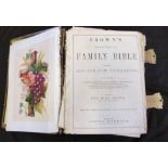 BROWN'S SELF-INTERPRETING FAMILY BIBLE..., London, John G Murdoch, circa 1870, coloured plates,