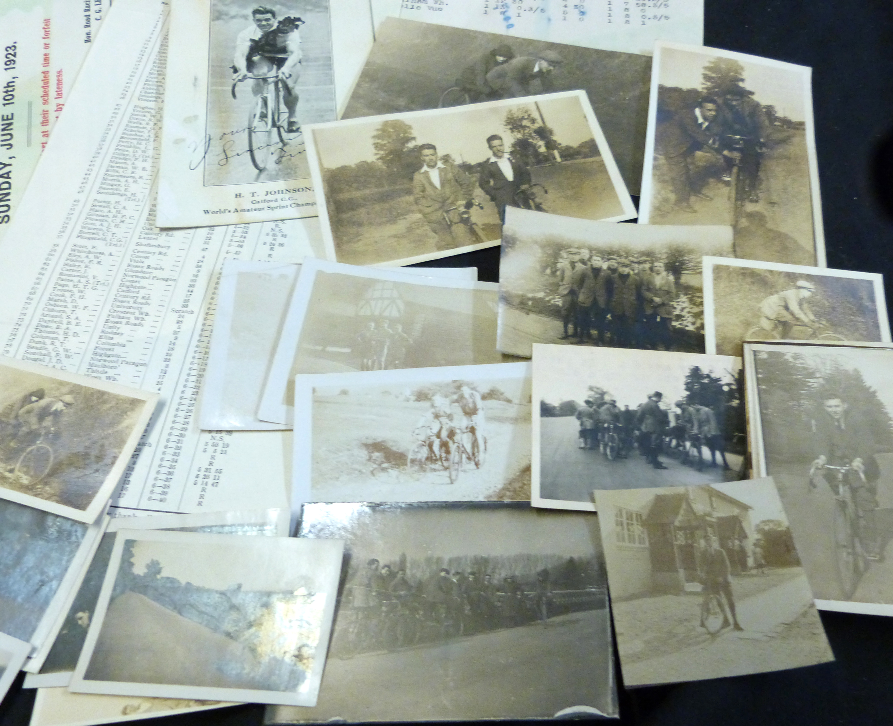 Packet: Cycling Club ephemera and photographs from early 1920s including race meet information, - Image 2 of 2