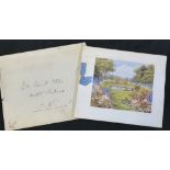 Christmas card 1937 signed and inscribed by Queen Mary with original addressed and initialled