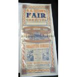 Coloured poster for G E Dixon's Great Fair and Carnival, printed by Wilsons Leicester, approx 750