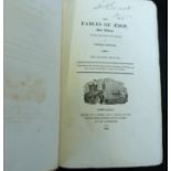 FABLES OF AESOP AND OTHERS, ill Thomas Bewick, Newcastle, 1823, 2nd edition, receipt leaf loosely