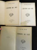 VICTOR HUGO: L'HOMME QUI RIT, Paris, J Hetzel, circa 1895, 3 vols, contemporary quarter crimson