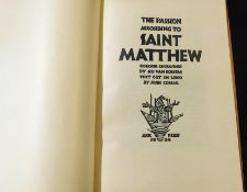 THE PASSION ACCORDING TO SAINT MATTHEW, ill Ru Van Rossem, text cut in lino by John Cossar, NP,