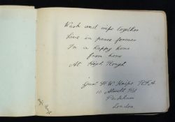 Great War commonplace album with poems, drawings and signatures collected from patients at Hilders