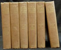 C BRYNER JONES (ED): LIVE STOCK OF THE FARM, London, Gresham, 1920, 1st edition, 6 vols, original