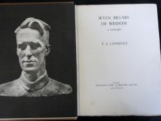 T E LAWRENCE: SEVEN PILLARS OF WISDOM, London, Jonathan Cape, 1935, 1st trade edition, original