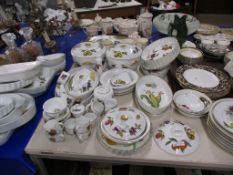 QUANTITY OF ROYAL WORCESTER DINNER WARES, MAINLY EVESHAM PATTERN COMPRISING TWO LARGE TUREENS, TWO