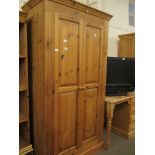 MODERN PINE WARDROBE, 105CM WIDE