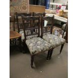 SET OF FOUR EDWARDIAN DINING CHAIRS