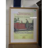 VINTAGE POSTER “GENERAL ASSURANCE CORPORATION AUTOMOBILE INSURANCE”