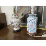 TWO ORIENTAL TABLE LAMPS