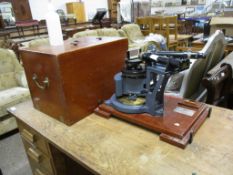 VINTAGE THEODOLITE WITH CASE SUPPLIED BY E R WATTS & SON OF LONDON