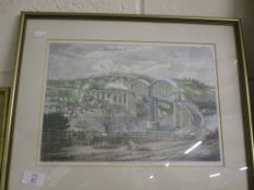 PRINT OF THE ALBERT VIADUCT AT SALTASH