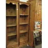 MODERN PINE STORAGE CABINET WITH DRAWER TO BASE, 47CM WIDE