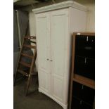 WHITE PAINTED MODERN WARDROBE, 88CM WIDE