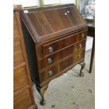 REPRODUCTION MAHOGANY BUREAU, 76CM WIDE