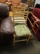 PAIR OF MODERN LADDERBACK KITCHEN CHAIRS