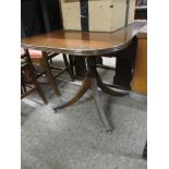 REPRODUCTION MAHOGANY PEDESTAL DINING TABLE, 81.5CM WIDE