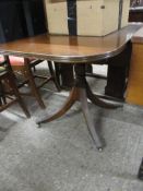 REPRODUCTION MAHOGANY PEDESTAL DINING TABLE, 81.5CM WIDE
