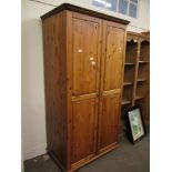 MODERN PINE WARDROBE, 99CM WIDE