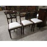 SET OF THREE 19TH CENTURY BAR BACK DINING CHAIRS