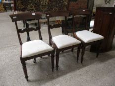 SET OF THREE 19TH CENTURY BAR BACK DINING CHAIRS