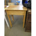 LIGHT OAK SCHOOL DESK, 60.5CM WIDE