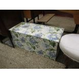 UPHOLSTERED OTTOMAN, 91CM WIDE