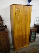 PINE SINGLE WARDROBE, 73CM WIDE