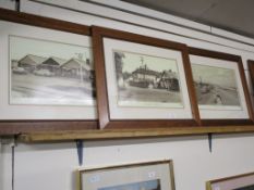 SET OF THREE VINTAGE NORTH NORFOLK FRAMED PHOTOGRAPHS OF WALCOT AND MUNDESLEY