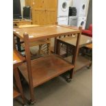 LARGE TWO-TIER RETRO TEA TROLLEY, 73CM WIDE