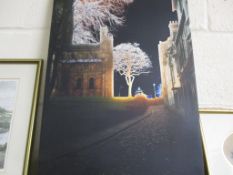 MODERN PAINTING OF A STREET SCENE, POSSIBLY NORWICH