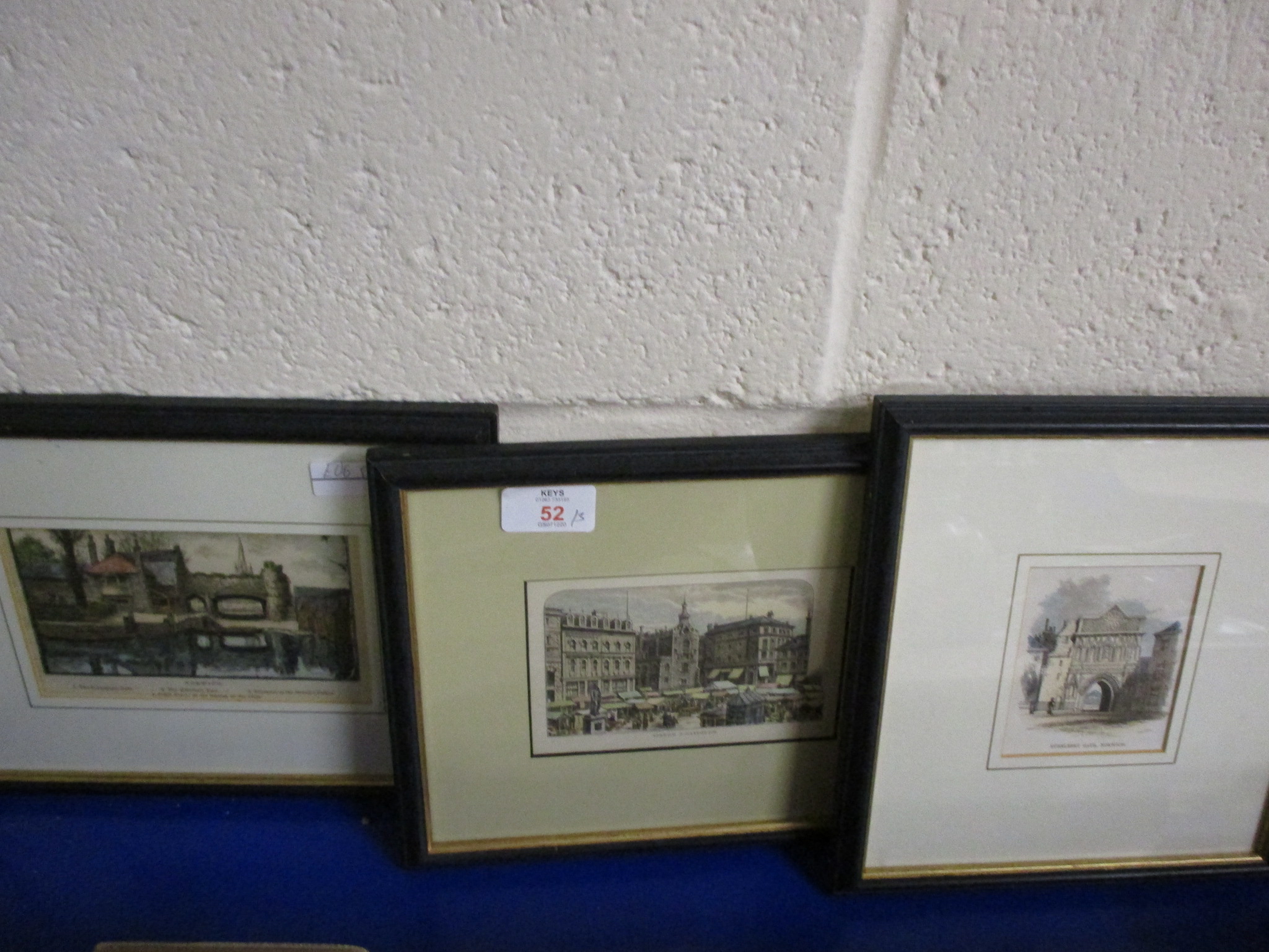 SERIES OF THREE PRINTS INCLUDING NORWICH MARKET PLACE AND ETHELBERT GATE, NORWICH