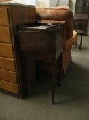 MAHOGANY POT CUPBOARD WITH TRAY TOP, 35CM WIDE