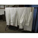 SET OF VARIOUS WHITE CURTAINS APPROX 236CM DROP