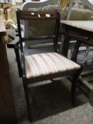 REPRODUCTION REGENCY STYLE CARVER CHAIR
