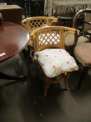 PAIR OF MODERN CANE CONSERVATORY CHAIRS