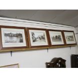 SET OF FOUR VINTAGE FRAMED BLACK AND WHITE PHOTOGRAPHS DEPICTING SCENES OF MUNDESLEY