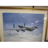 PRINT OF A LANCASTER BOMBER BY GERALD PALMER