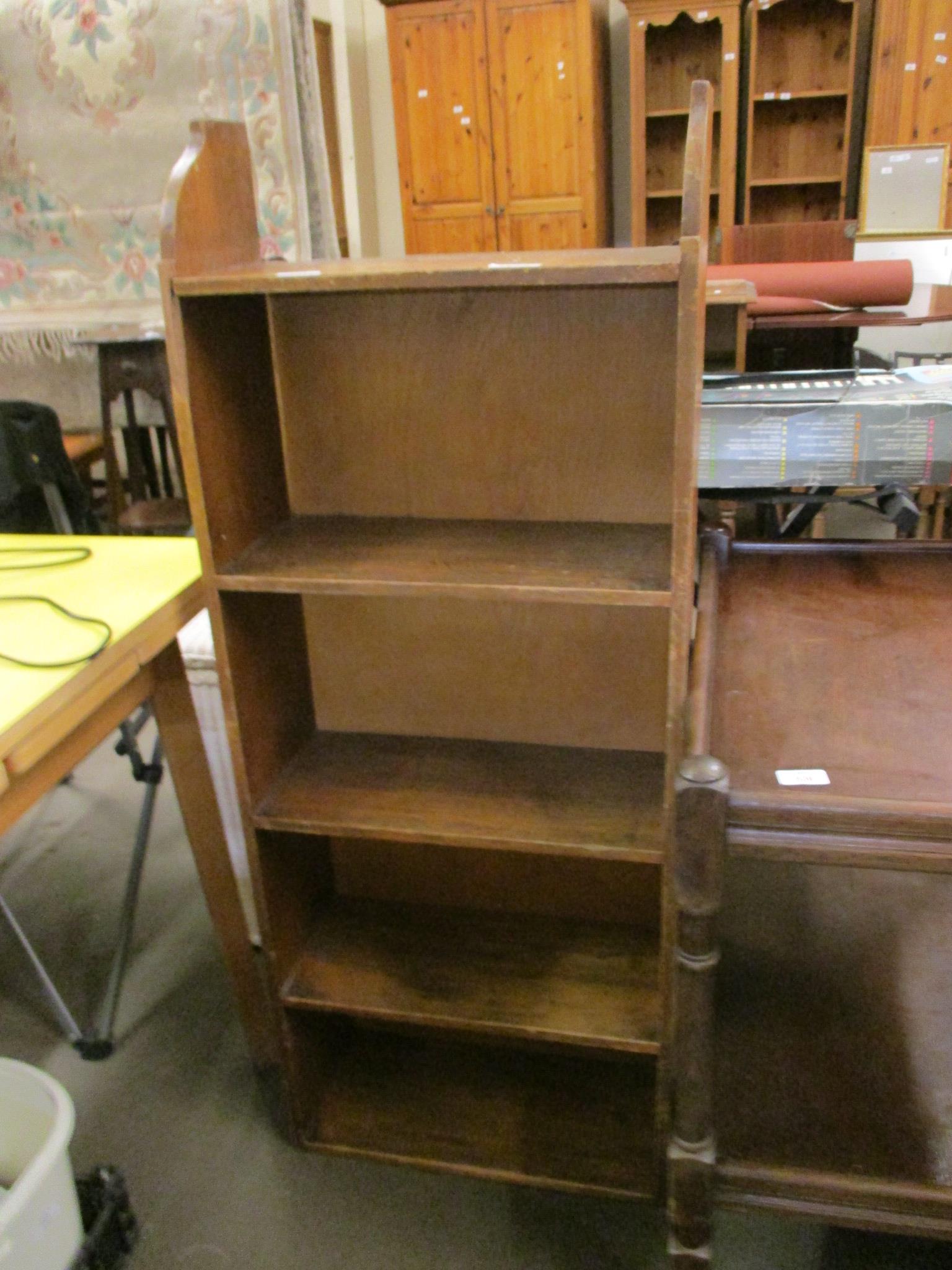 OAK BOOKCASE, 48CM WIDE