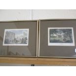 TWO PRINTS, ONE OF COSTESSEY HALL, NORFOLK, THE OTHER OF SHOREDITCH CHURCH