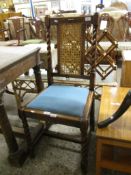 1920S OAK CANE BACK DINING CHAIR